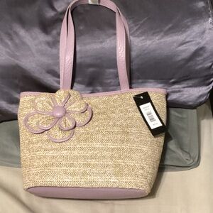 Chic Lavender and Beige Tote Bag